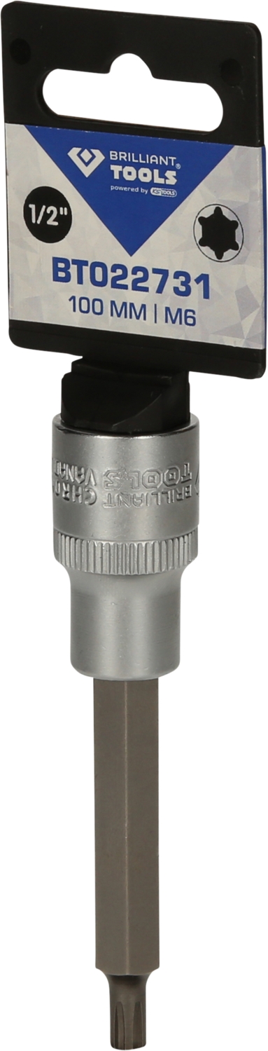 Brilliant Tools  1/2" RIBE-Bit-Stecknuss, 100 mm lang, M6