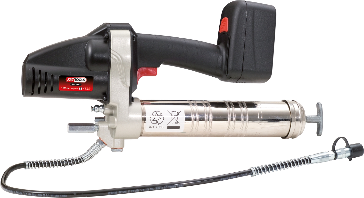 KSTOOLS 400 ml Akku-Fettpresse, 420bar, 18V, mit 1 Akku und 1 Ladegerät