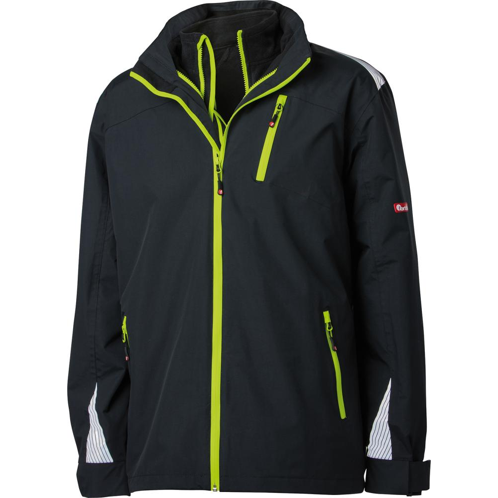 Jacke 3-in-1 Gr.XL schwarz lime FORTIS/lime,Gr.XL