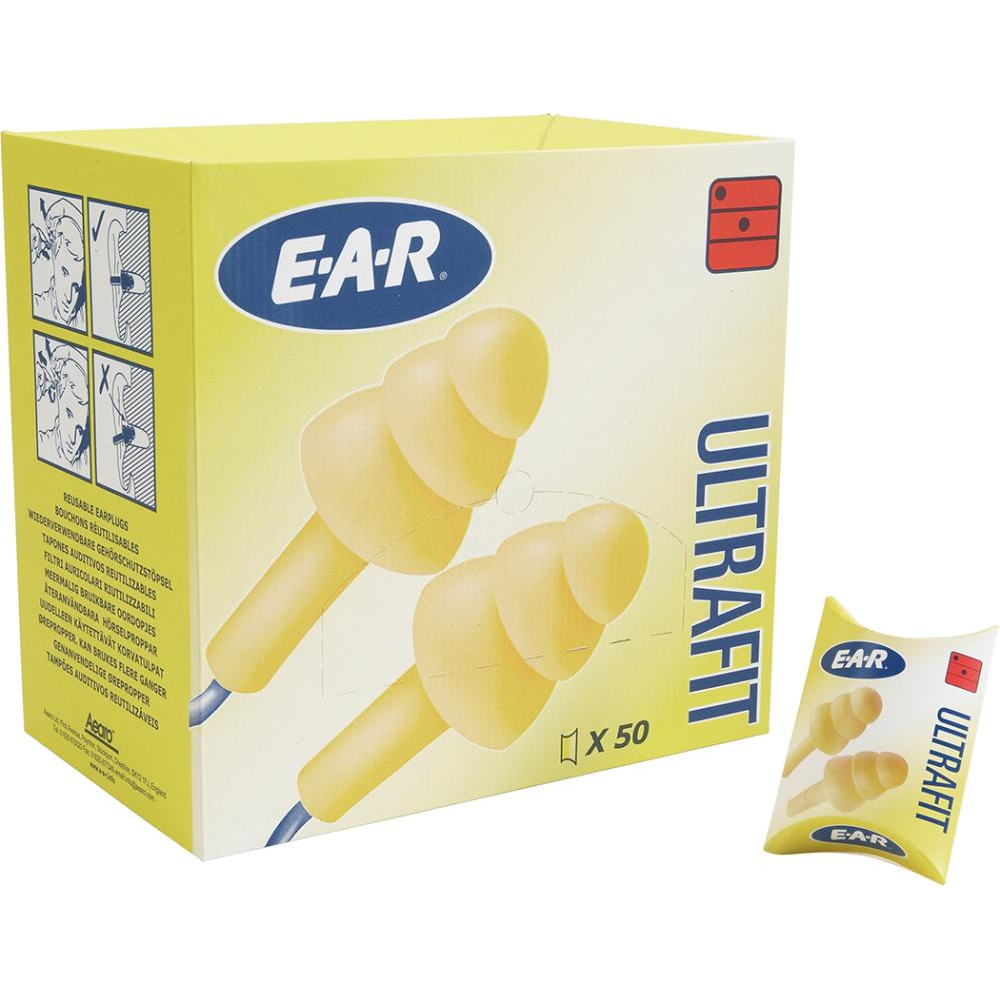 3M Gehörschutzstöpsel E-A-R Ultrafit Box Ultra Fit m.Band(a 50 Paar )