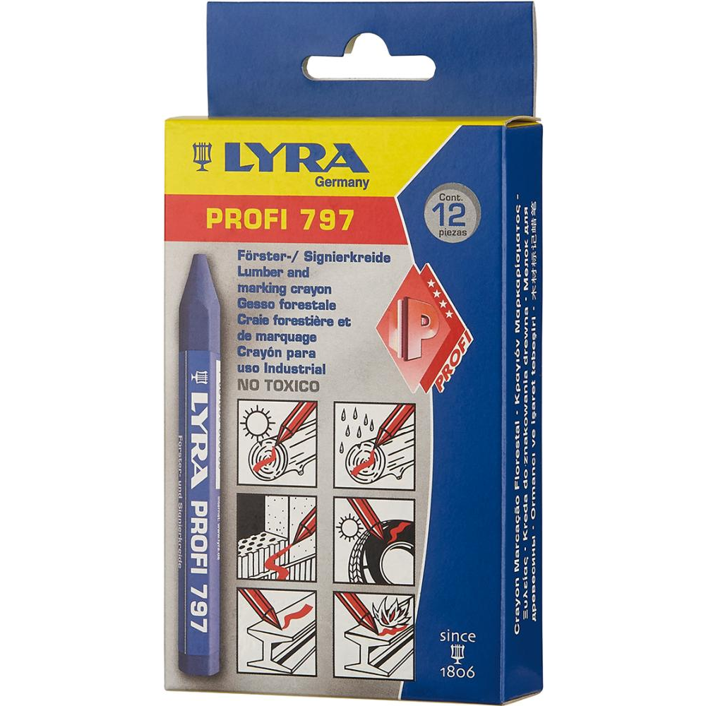 Förster- und Signierkreide Nr. 797 blau a12Stück LYRA