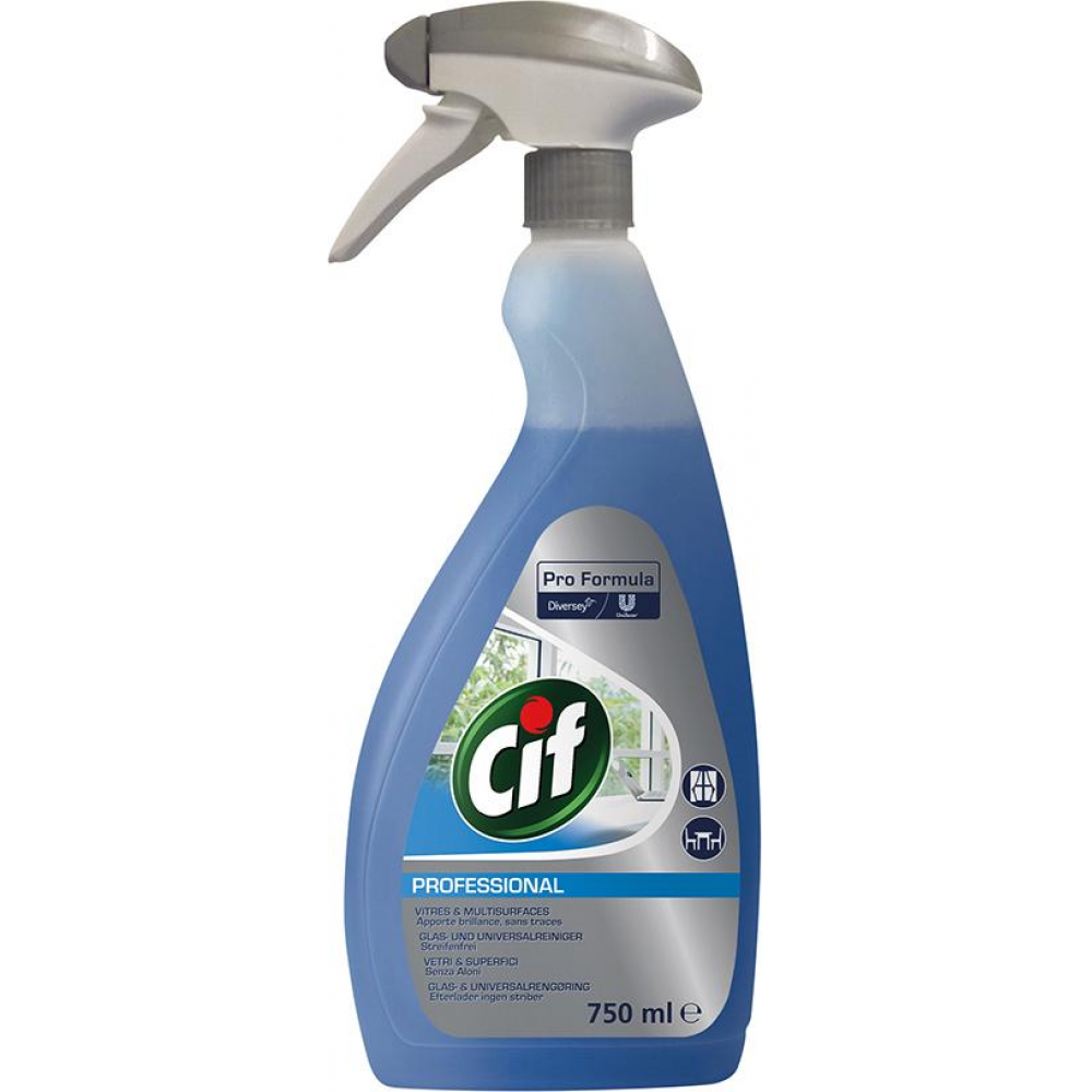 Glasreiniger Cif Professional Glas und Flächen - Fenster + 750ml