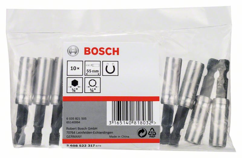 Bosch Universalhalter magnetisch, Für Bohrmaschinen/Schrauber, 10 Stück