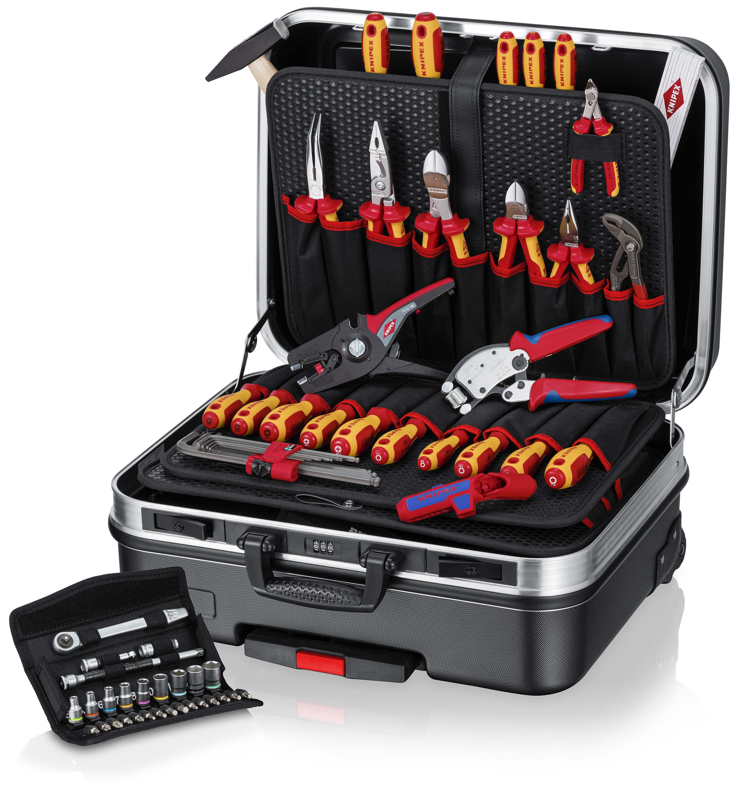 KNIPEX 00 21 06 Werkzeugkoffer "BIG Basic Move" ElektroPlus 68-teilig