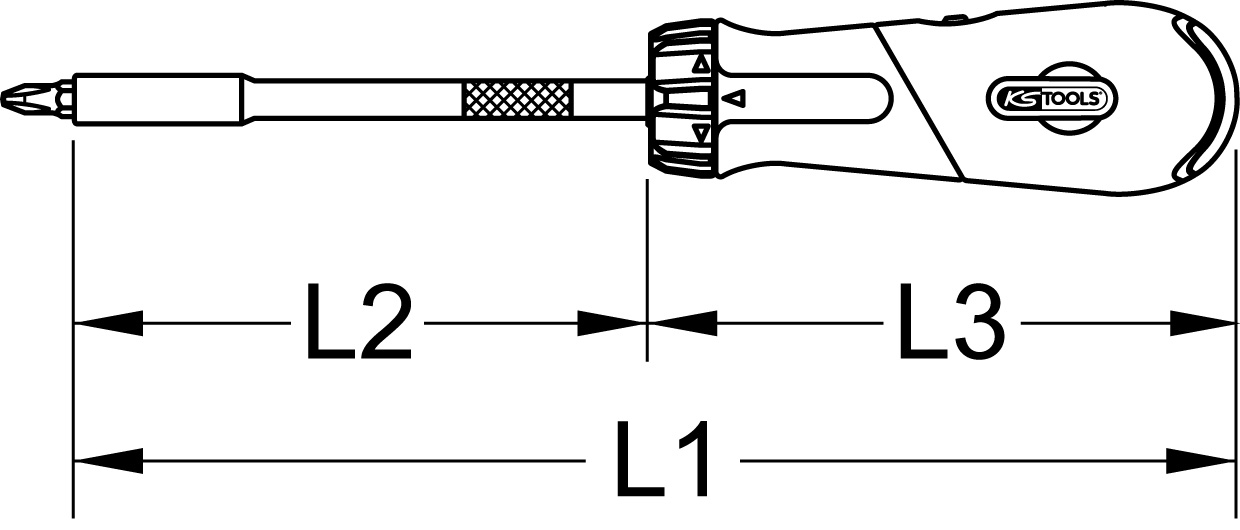 KSTOOLS 1/4" Revolver-Ratschen-Bit-Schraubendreher, 7-tlg