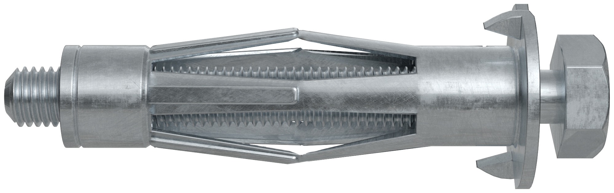 Fischer HM 8 x 54 SS. Der vielseitige Hohlraumdübel aus Metall mit Sechskantschraube.