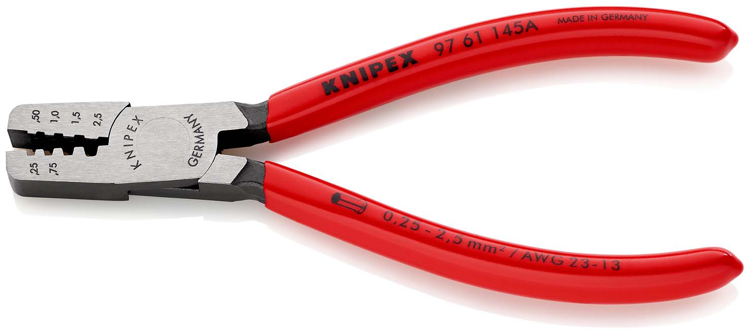 Aderendhülsenzange mit Kunststoffgriffenmm 0,25-2,5qmmKNIPEX