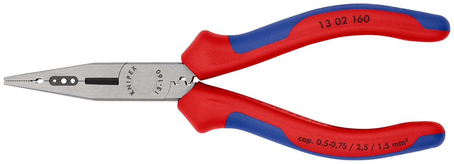 Verdrahtungszange poliert mit 2-Komponenten-GriffenmmKNIPEX