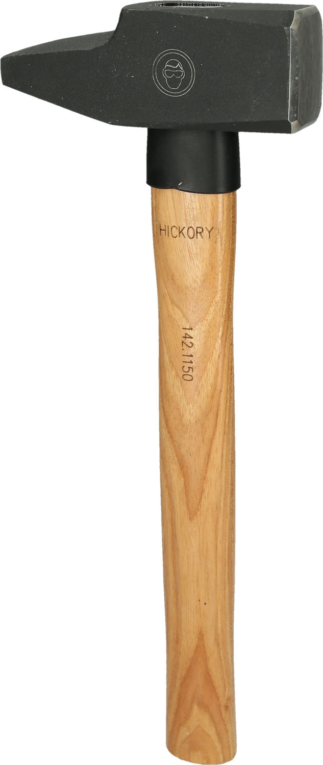 KSTOOLS Schlosserhammer, Hickory-Stiel, französische Form, 1500g