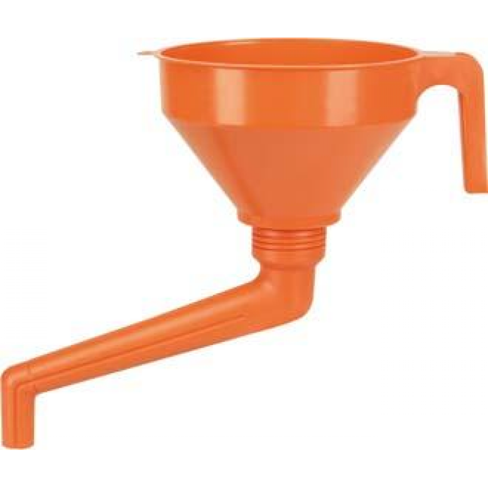 Kunststofftrichter, mit Winkelauslauf Winkeltrichter Sieb und Rand  160mm 1,2l PRESSOL