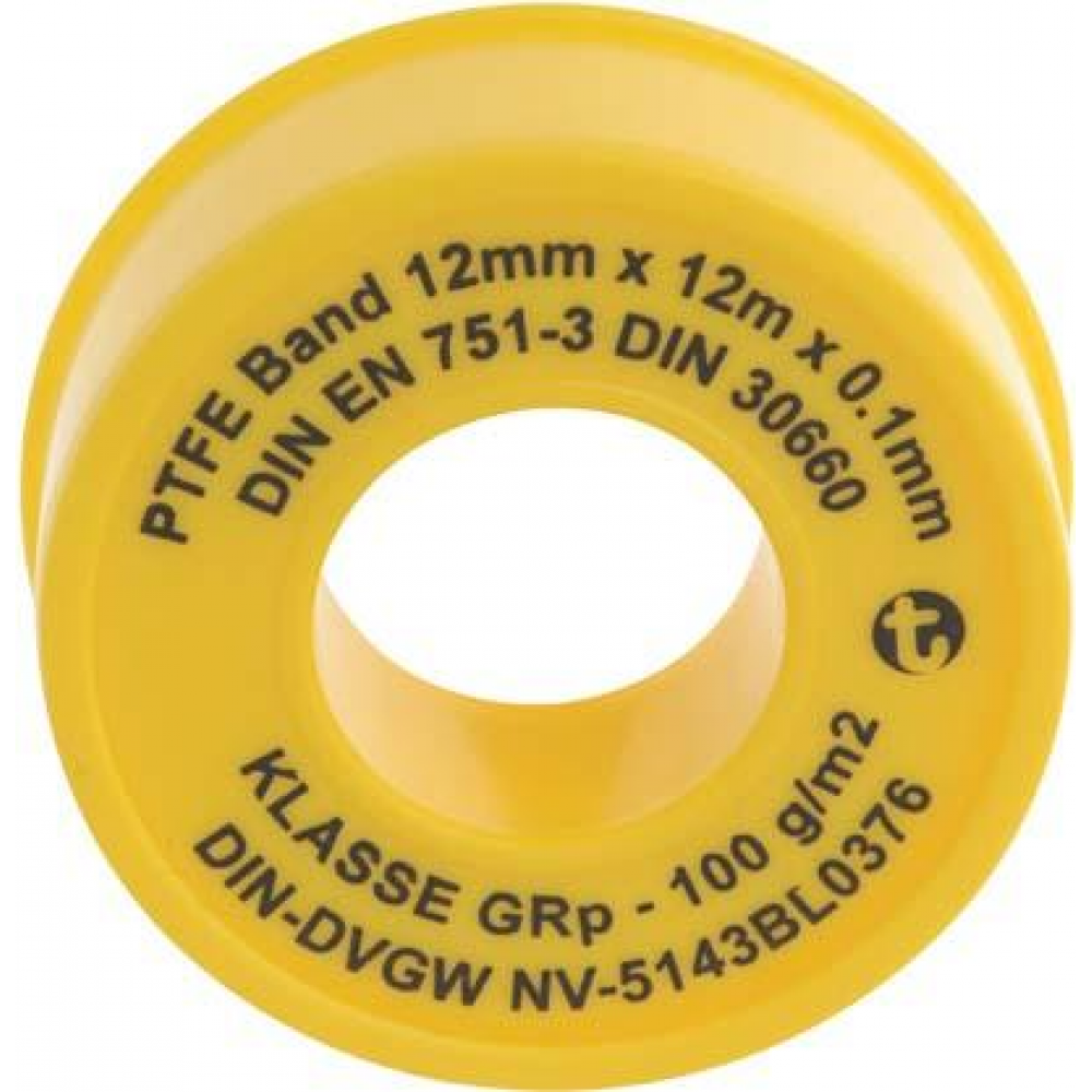 GEKA PTFE-Dichtbandrollen Dichtbandrolle PTFE 12m x 12mm 0,1mm