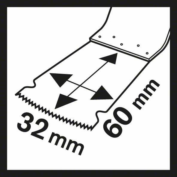 Bosch Starlock BIM Tauchsägeblatt PAIZ 32 APB Wood and Metal, 60 x 32 mm
