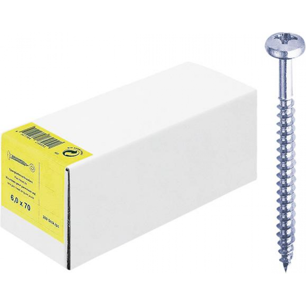 Spanplattenschraube 3,0x16 mm Pan Head blau SPS HP
