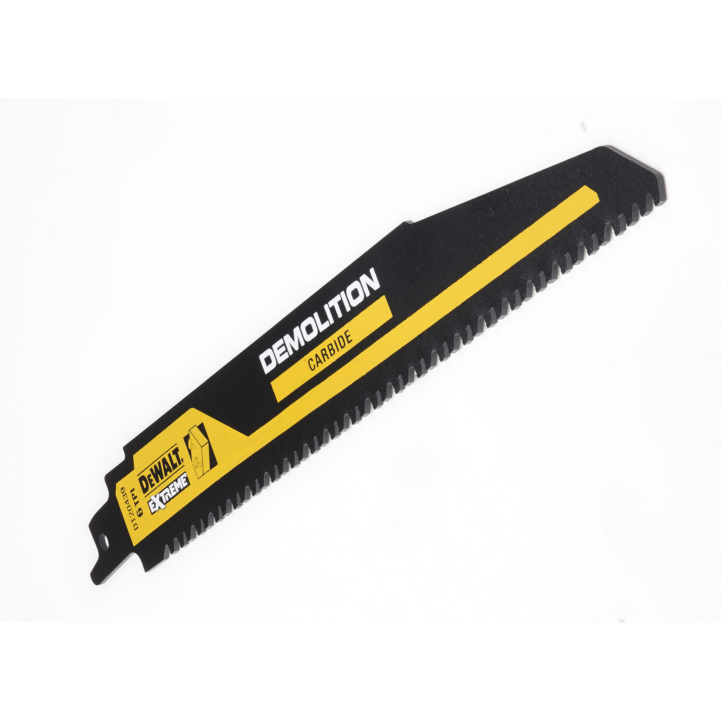 Dewalt DT20439-QZ,  Carbide Saebelsaegeblatt Holz 230mm, Carbide Saebelsaegeblatt fuer nageldurchsetztes Holz (Demolition) 230mm 6TPI, 1 Stueck