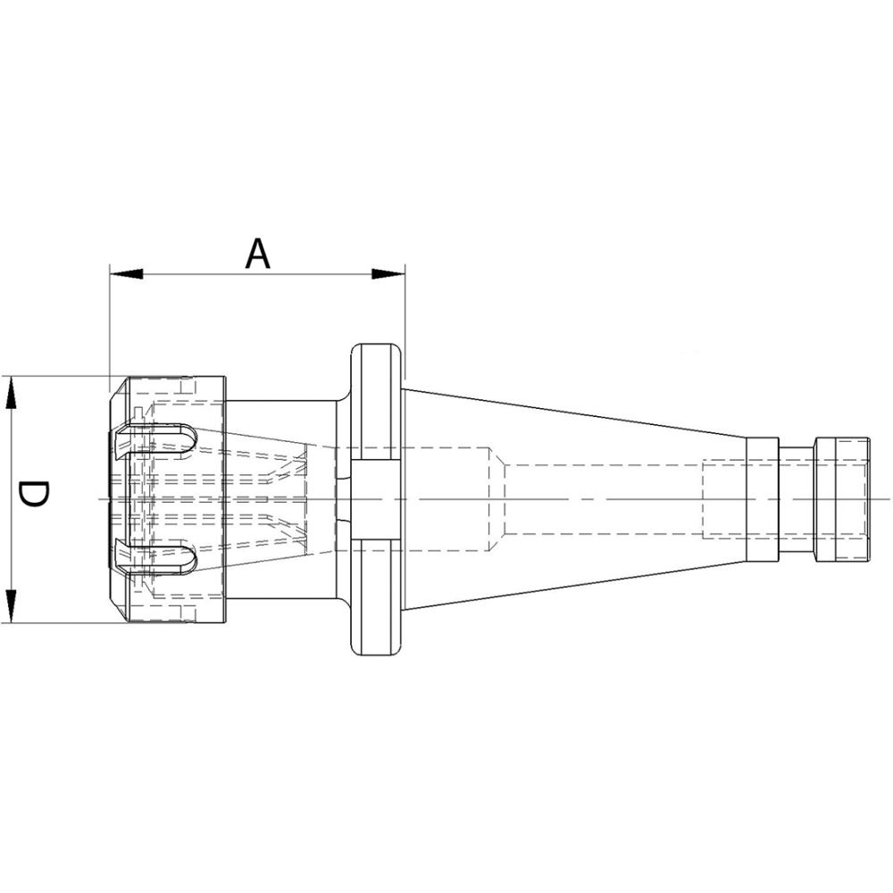 Spannzangenfutter ER DIN2080 SK40-ER40x80 Fortis