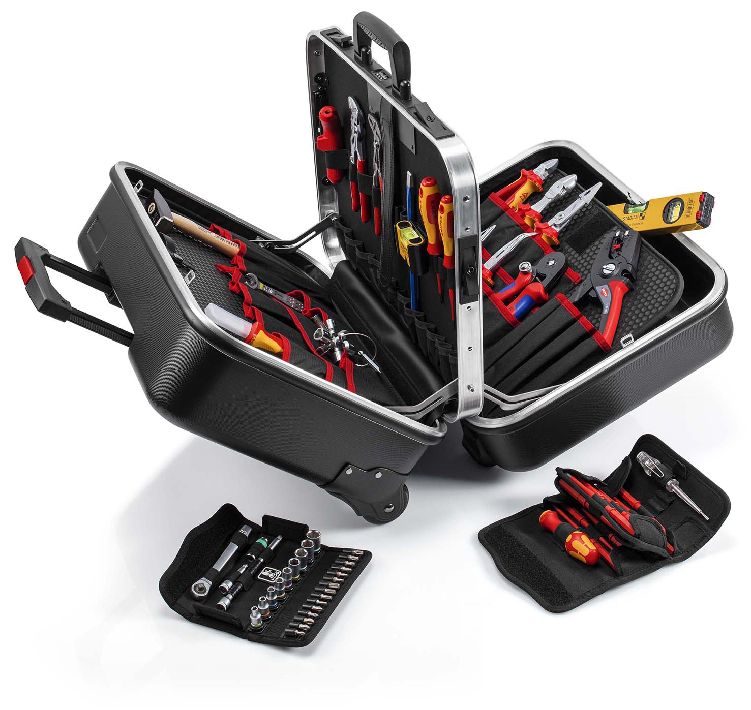 Werkzeugsortiment Twin Elektriker 63-teiligim TrolleyKnipex