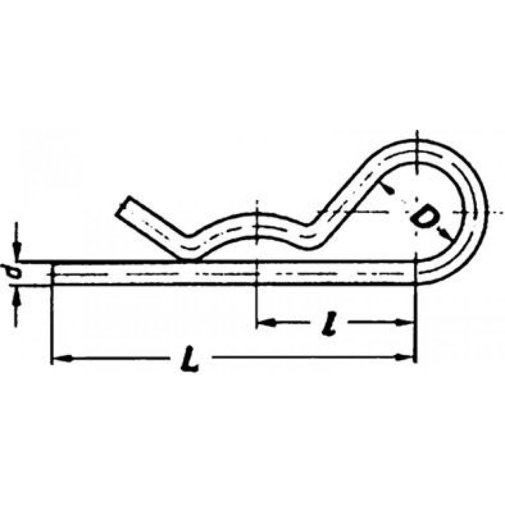 Federstecker 3,2 einfach DIN 11024 verzinkt E-NORMpro HP