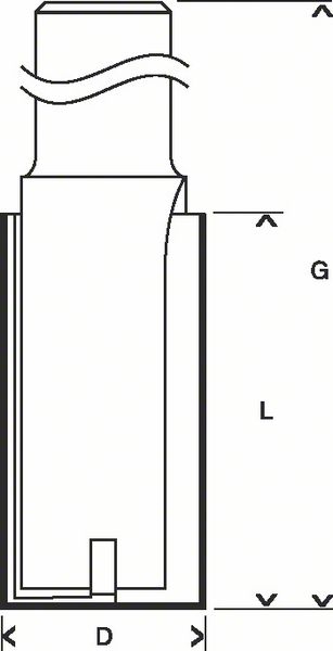 Bosch Nutfräser, 12 mm, D1 30 mm, L 40 mm, G 81 mm