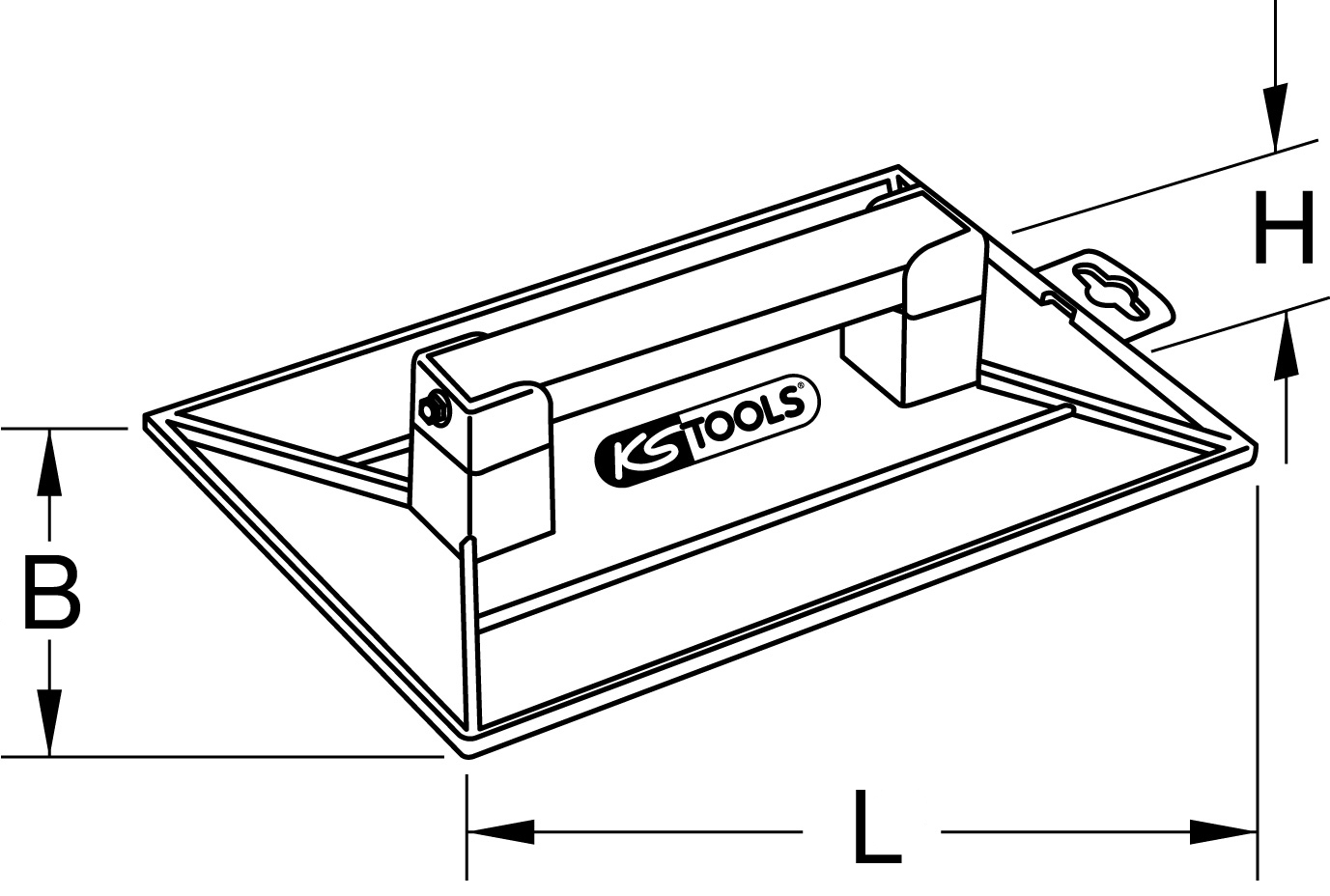 KSTOOLS ABS-Reibebrett, rechteckig, 270x350mm