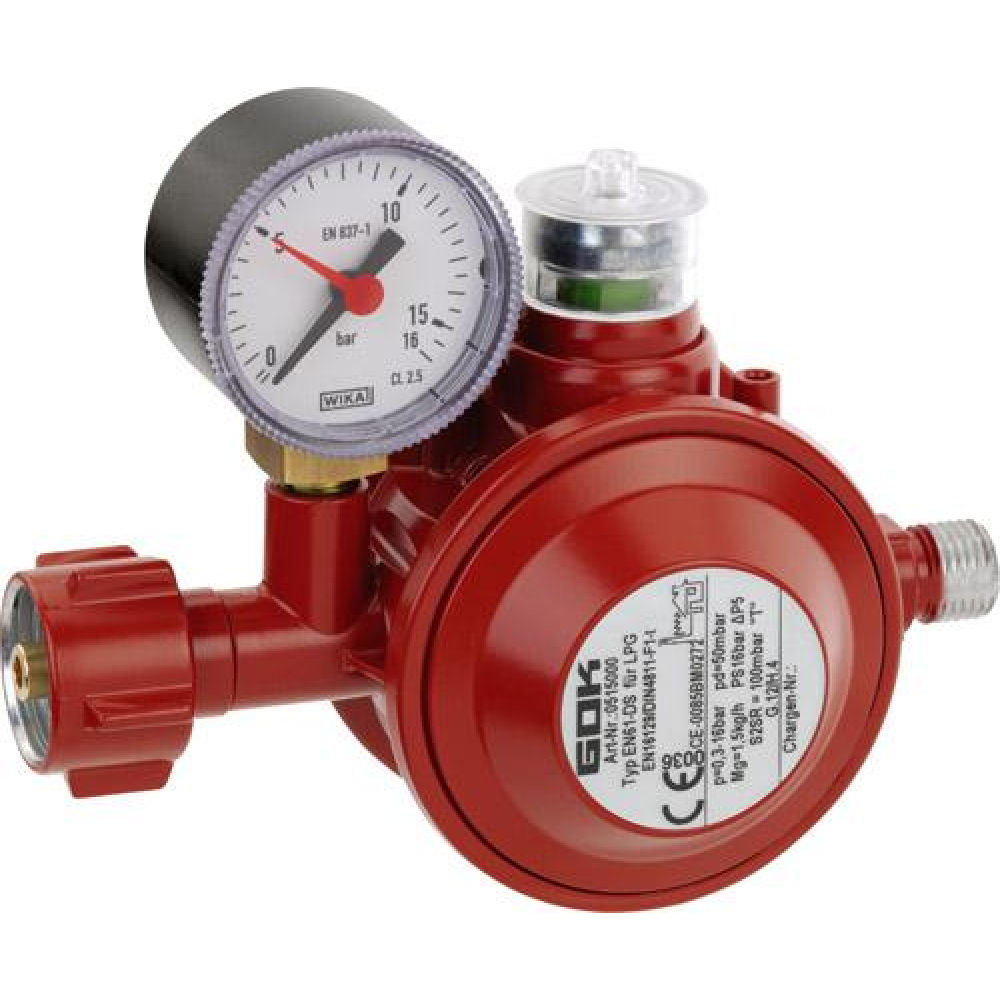 Niederdruckregler Typ EN61-DS PS 16 bar (05 150-00) Haushalt-Regler 1,5kg 50mbar 05-150 GOK