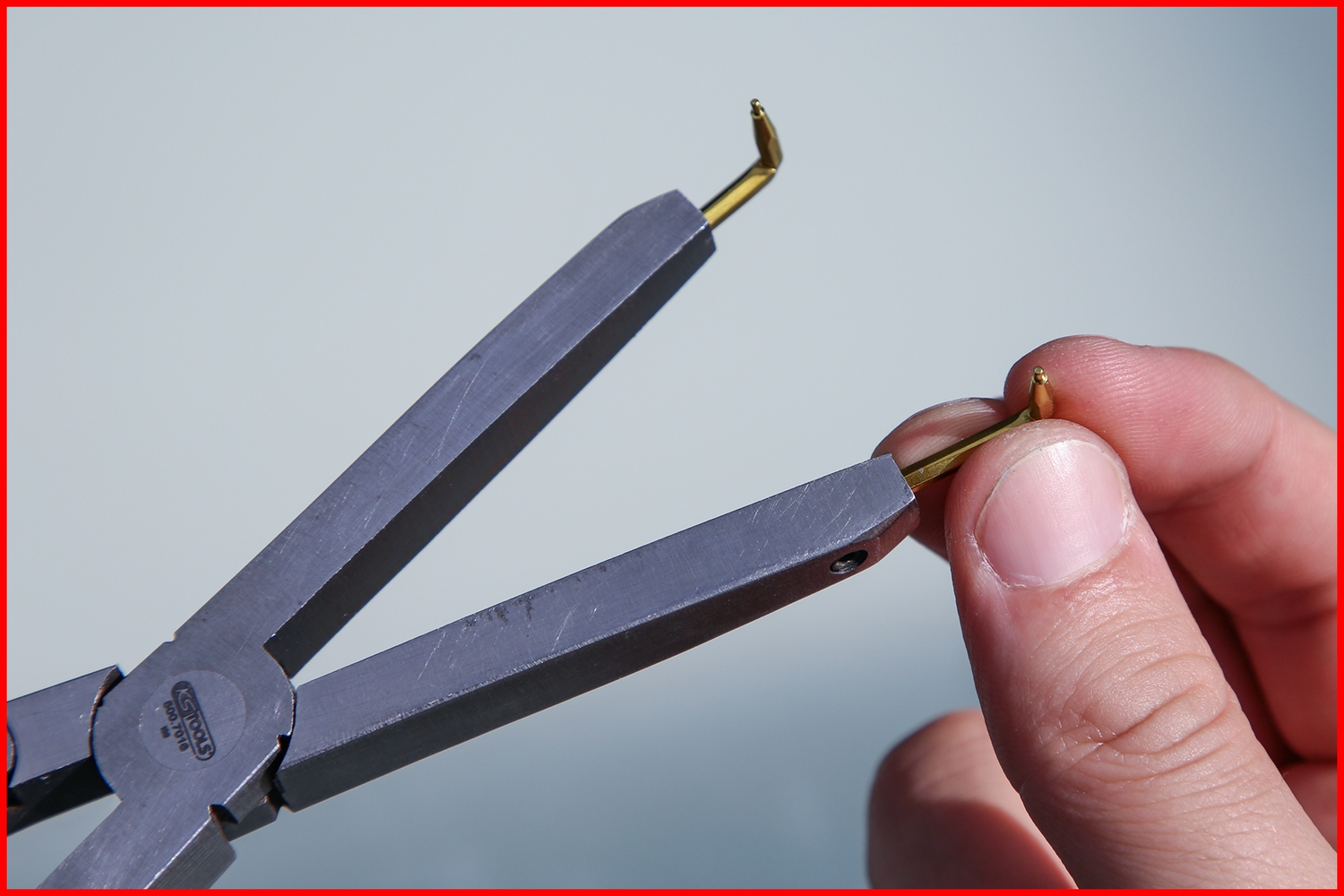 KSTOOLS Spitzenpaar für Doppelgelenk-Sicherungszangen, 1,0 mm, 90° abgewinkelt
