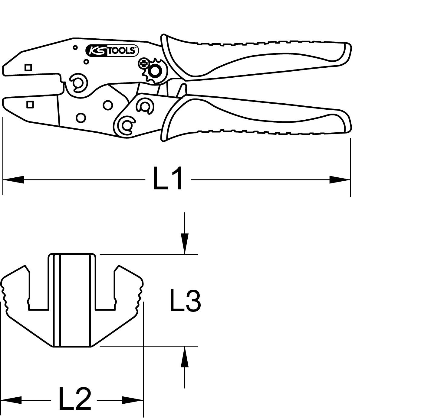 KSTOOLS Crimpzange für Westernstecker, RJ45