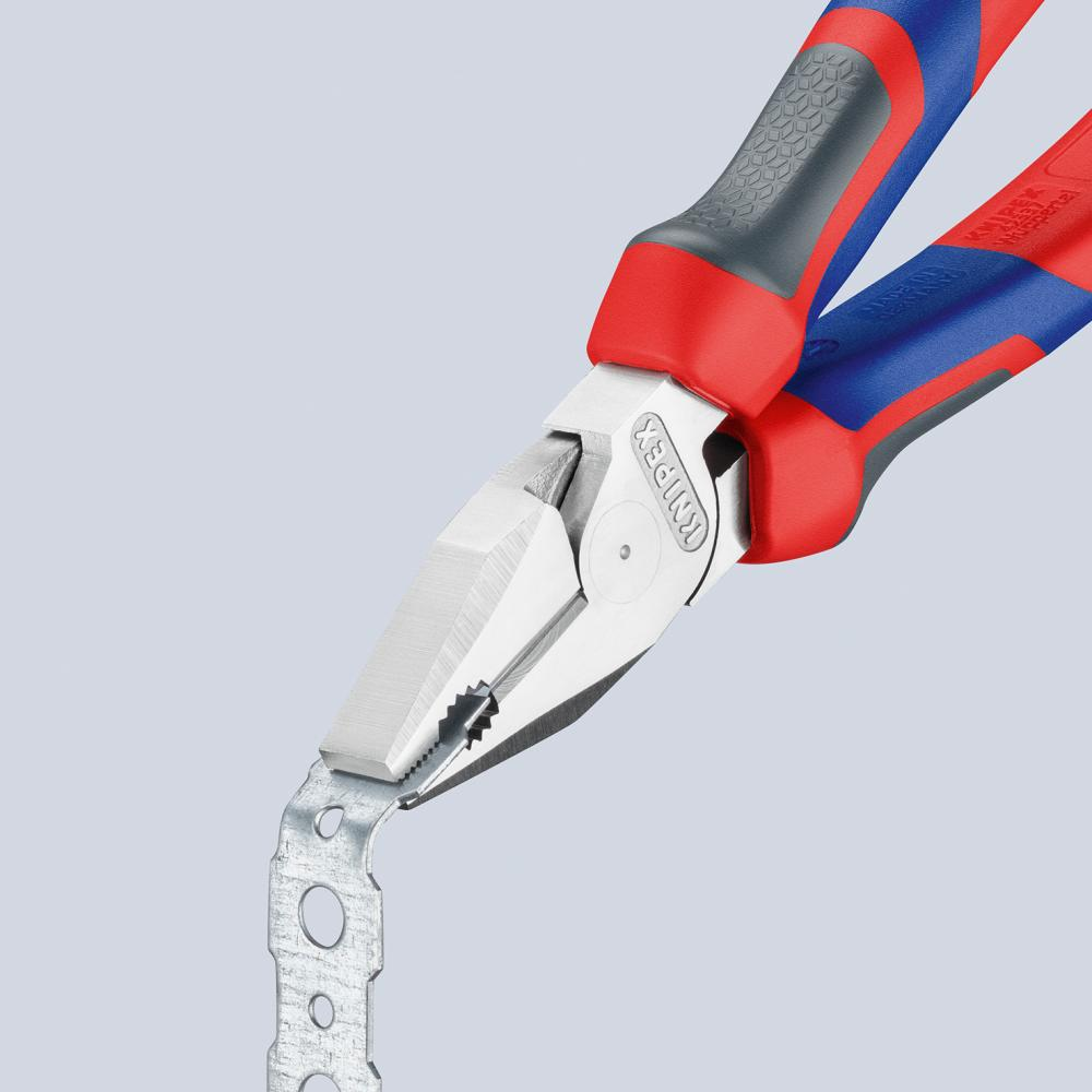 Kraft-Kombinationszange verchromt mitMehrkomponenten-Griffen180mm KNIPEX