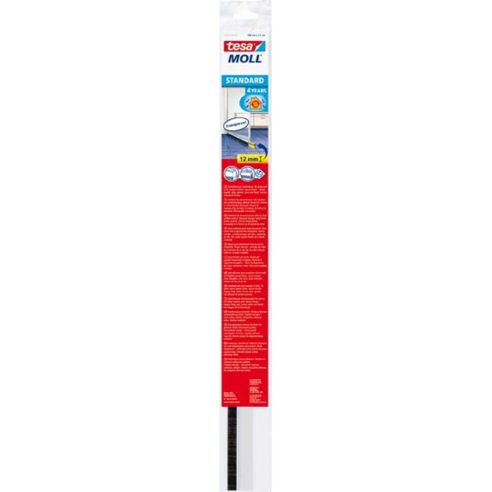 tesamoll Türdichtschiene, standard 5433 Tür-Dichtung bis 12mm Spalte tesa