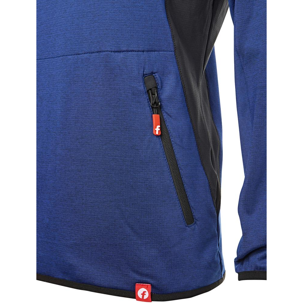 Fleecepullover Gr. S kornblau/schwarz meliert Fortis Elements