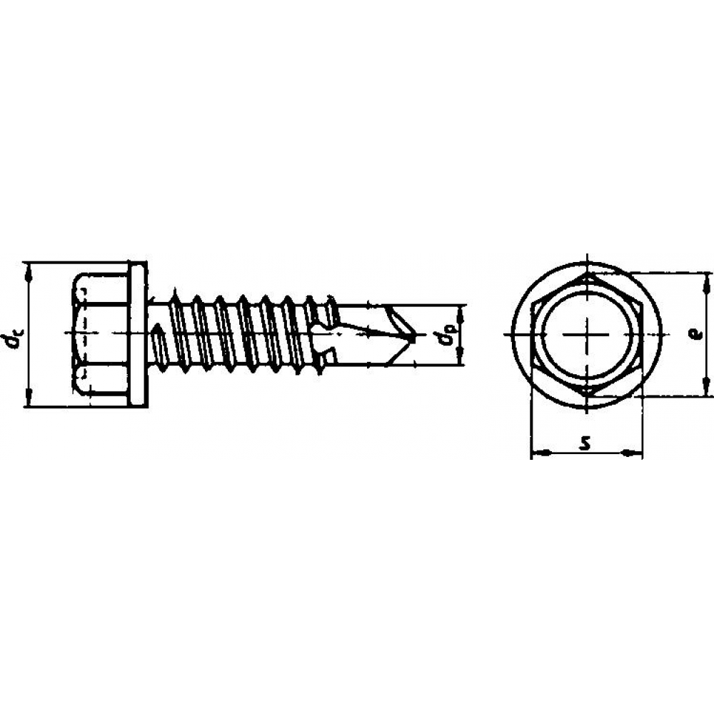 Bohrschraube 4,8x50 DIN 7504 Form K galvanisch verzinkt E-NORMpro HP