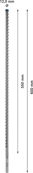 Hammerbohrer EXPERT 12x550x615mm BoschVE à 1 StückSDS plus-7X