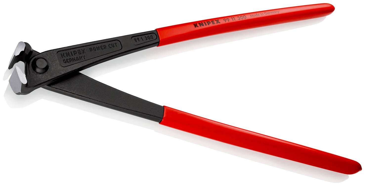KNIPEX 99 11 300 SB Kraft-Monierzange hochübersetzt mit Kunststoff überzogen schwarz atramentiert 300 mm (SB-Karte/Blister)