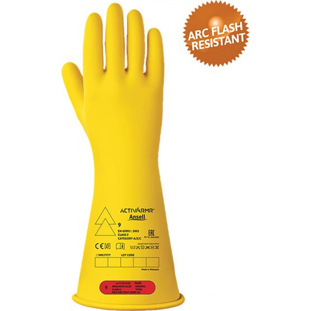Isolierhandschuh Activ Armr RIG014Y Isolierhand III gelb/gelb, Gr 7, Ansell