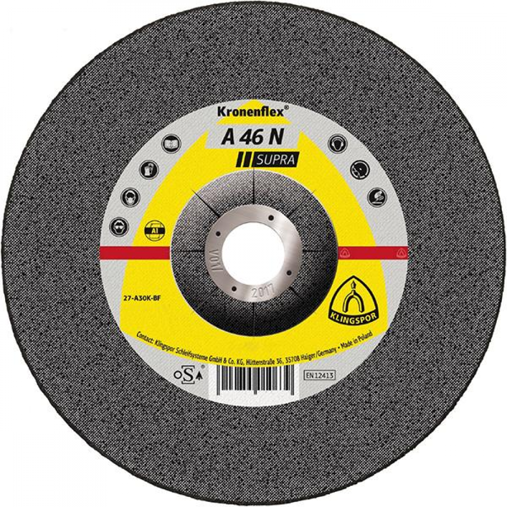 Schruppscheibe A 46 N Supra für Aluminium A46N Supra125x6mm gekr. Klingspor