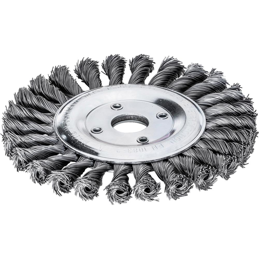 Rundbürste Stahldraht 178x14mm, gezopft 0,5mm Lessmann