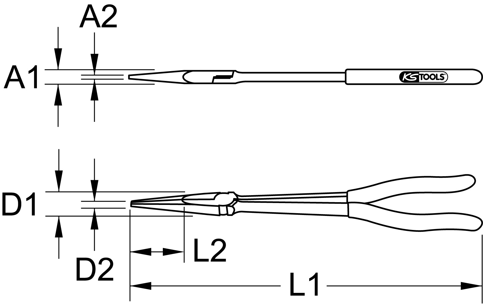KSTOOLS Telefonzange, XL, 270mm