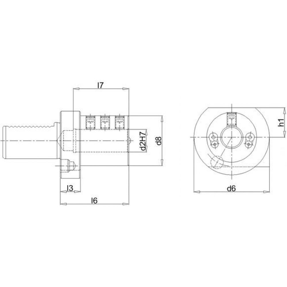 VDI-Werkzeughalter, Form E2 Bohrstangenhalter VDI 50x16mm FORTIS