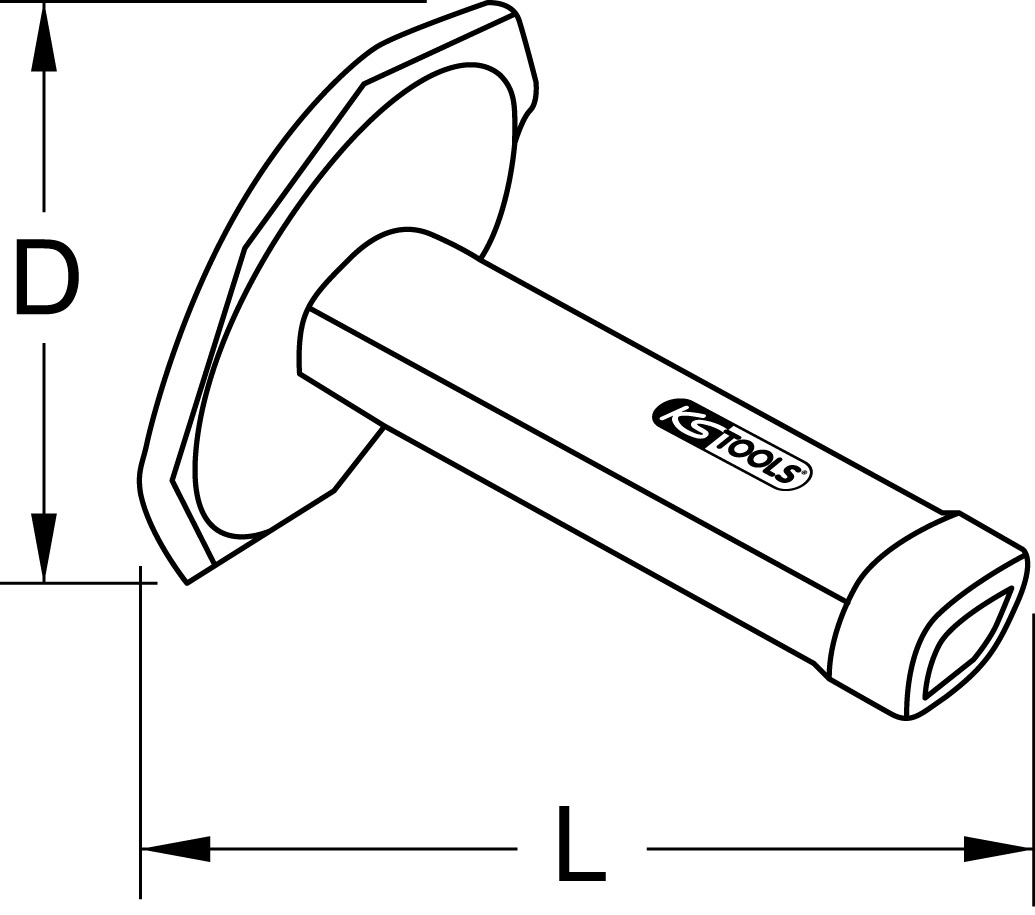 KSTOOLS Sicherheitshandgriff für Meißel, Meißel 23x13mm