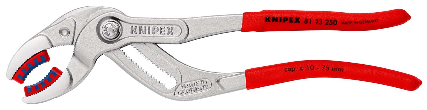 Syphon-Greifzange mit Backen verchromt 250mmKNIPEX