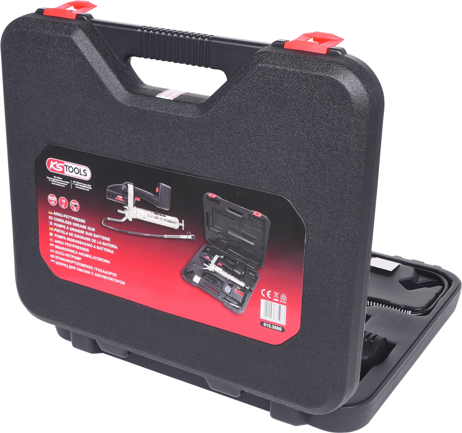 KSTOOLS 400 ml Akku-Fettpresse, 420bar, 18V, mit 1 Akku und 1 Ladegerät