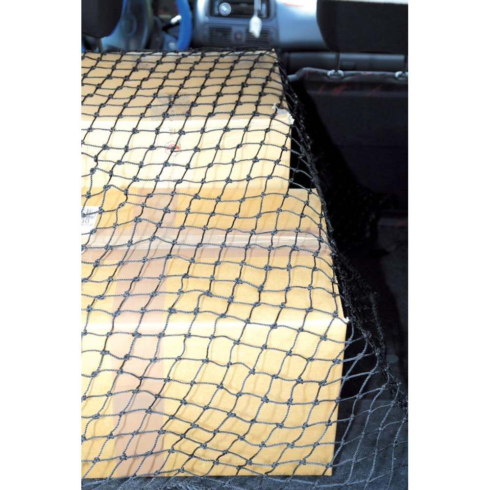 Abdecknetz für Pkw, Anhänger und Pritsche 2,5x3,5 m MW 35 schwarz ohne Gummi