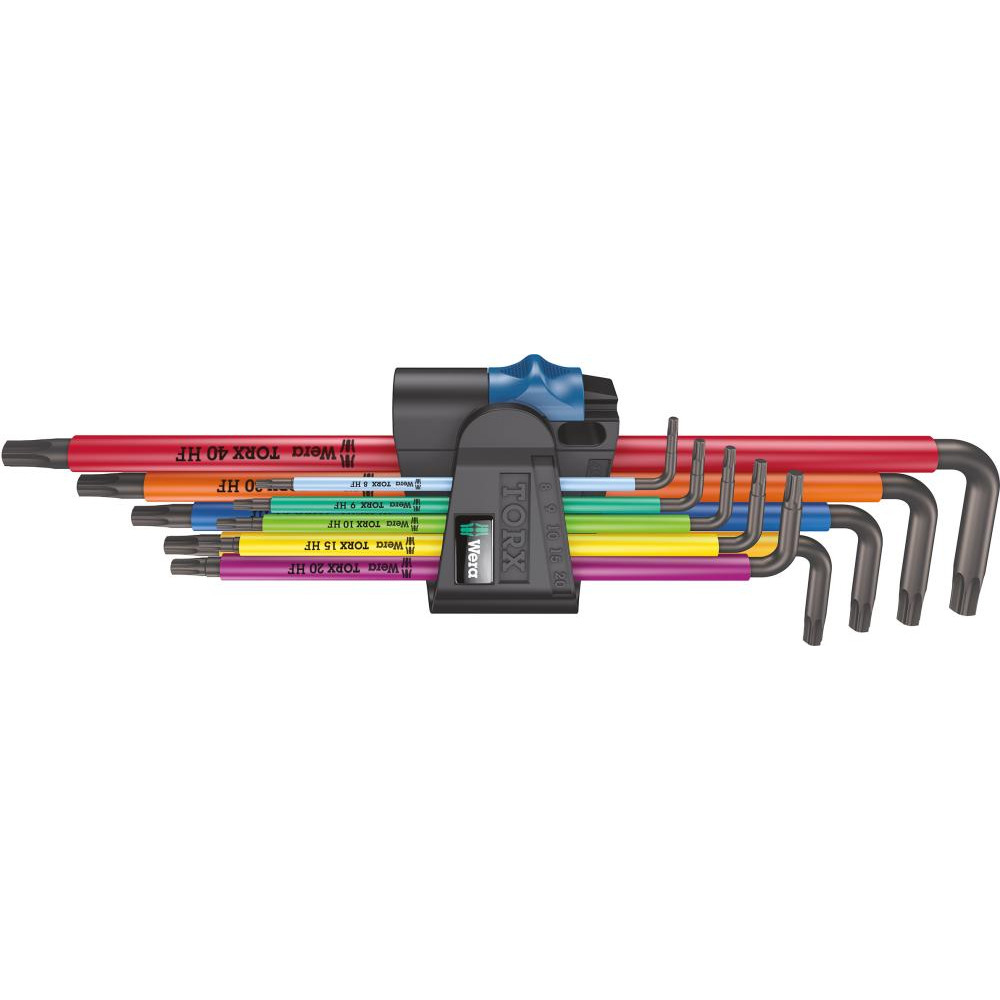 Winkelschraubendreher-Satz für TORX, mit Haltefunktion, Nr. 967/9 SXL Multicolour HF 1 Winkelschraubendreher- Satz lang 9-teilig T8-T40 Halfefun