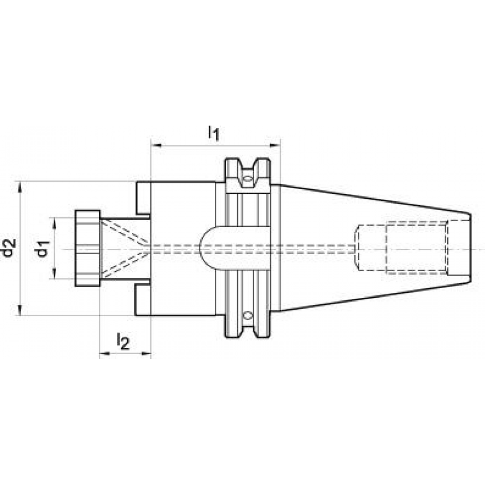 Aufsteckfräsdorn Aufsteckfräserdorn DIN69871AD SK40 16x35 FORTIS