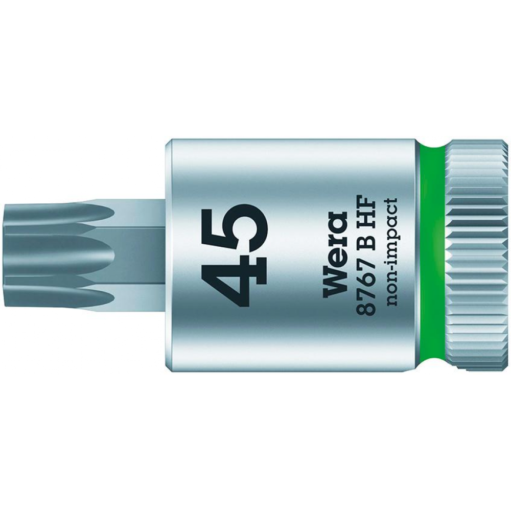 Schraubendreher-Einsatz 3/8", Zyklop, für TORX-Schrauben, Nr. 8767 B HF kurz, Schraubendrehereinsatz mit Haltefunktion T45x38 5mm" Wera