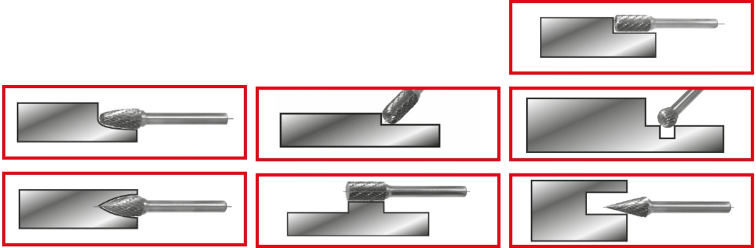 KSTOOLS HM Frässtift-Satz, 7-tlg