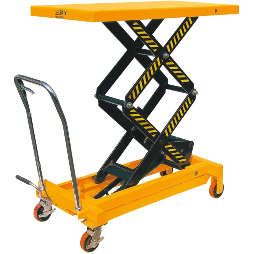 Doppel-Scherenhubtisch, fahrbar Doppelscherenhubtisch 700 kg TFD 70