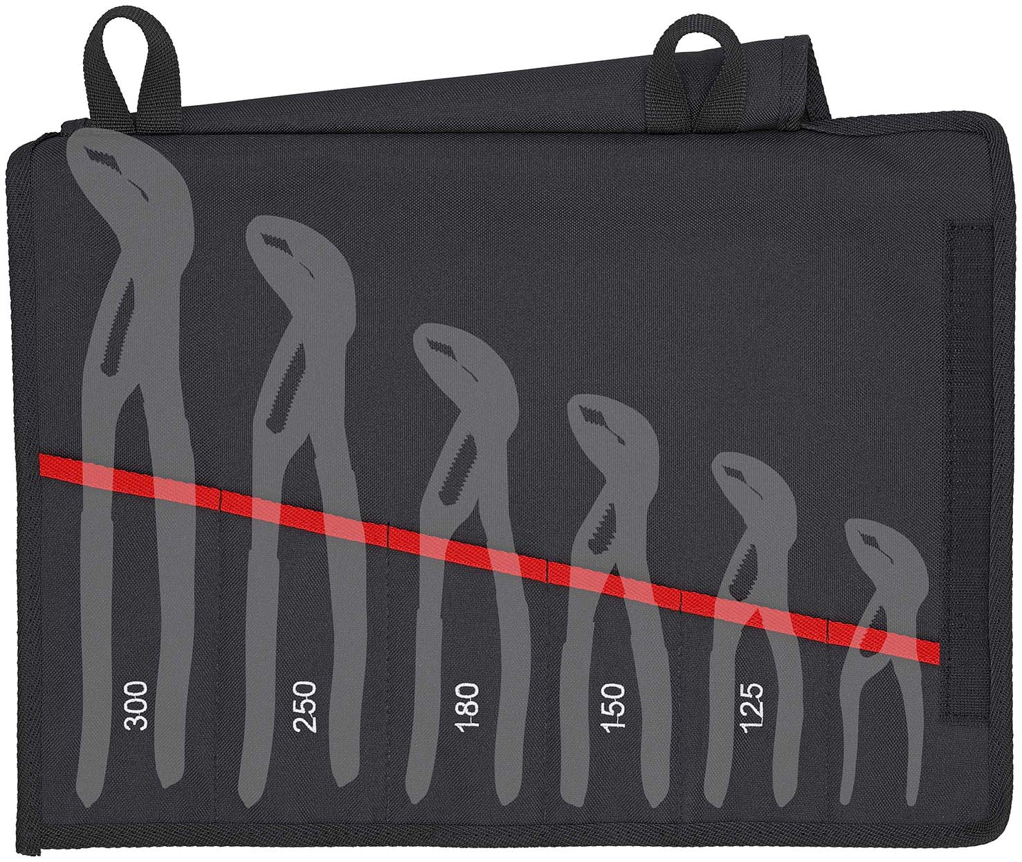 KNIPEX 00 19 55 S5 LE Rolltasche für Cobra® leer 6 Fächer