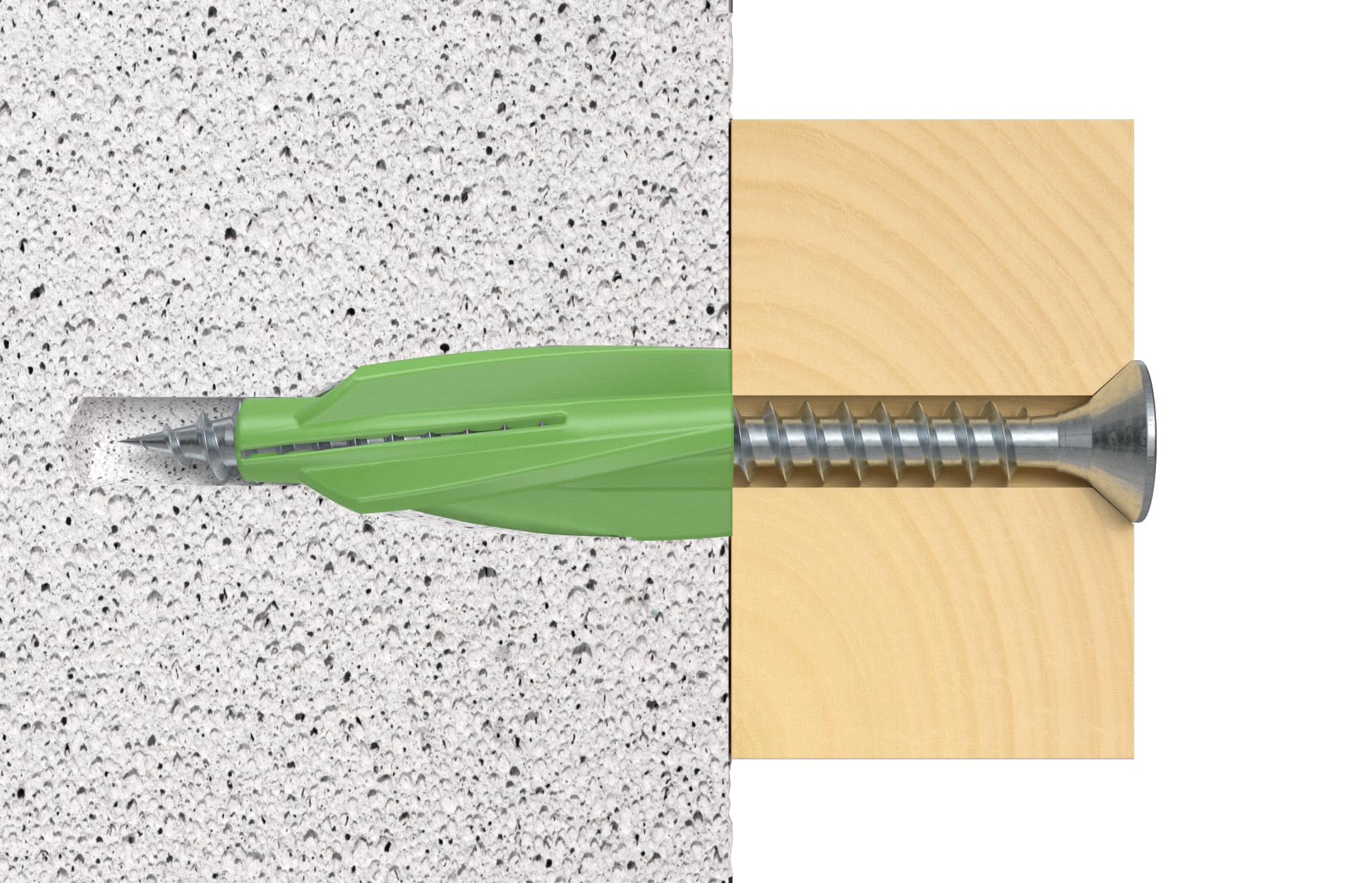 Fischer GB Green 10. Der Spezialdübel für unterschiedlichste Befestigungen in Porenbeton.