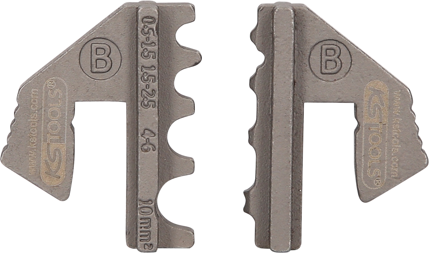 KSTOOLS Paar Crimp-Einsätze für nicht isolierte Kabelösen, Ø 0,5 - 10 mm