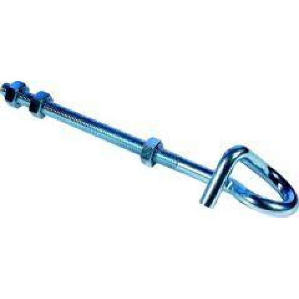 Schaukelhaken 10,6x160mm M12 Gewinde mit 3 Muttern verzinkt PÖSAMO
